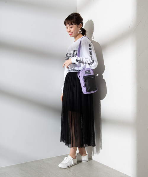 PUMA（プーマ）の「WEGO/PUMA ミニショルダーバッグ（ショルダーバッグ・メンズ・ライトパープル/ブラック・FREE）」の10枚目の写真