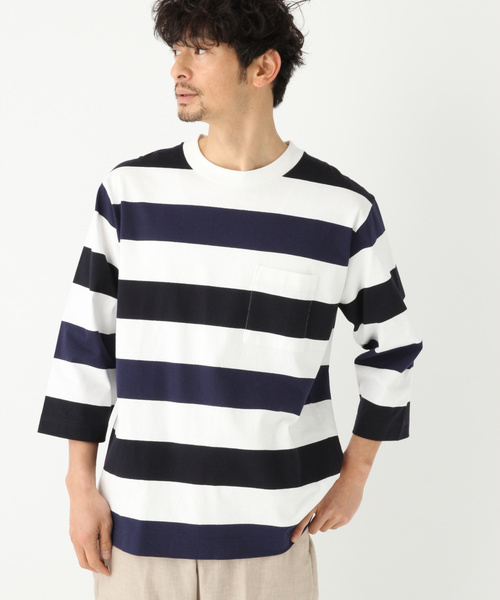 GLOBAL WORK（グローバルワーク）の「USAコットン7分袖ＴEE/819074（Tシャツ/カットソー・メンズ・ホワイト/ブラック/その他1/グレー/ブルー・LARGE/SMALL/X-LARGE/MEDIUM）」の5枚目の写真