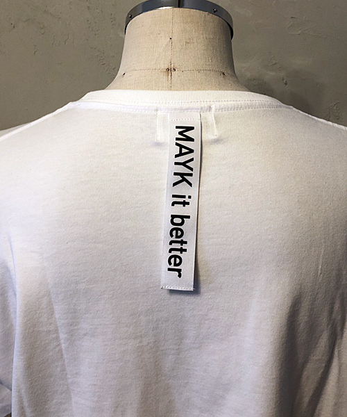 MAYK(メイク)の「mt5900-onktsn Tシャツ(Tシャツ/カットソー・メンズ・ホワイト・1/2)」の4枚目の写真