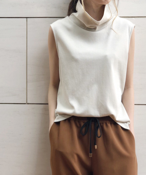 Banner Barrett(バナーバレット)の「タイトップス(Tシャツ/カットソー・レディース・アイボリー/ブラック/ブラウン・38)」の2枚目の写真