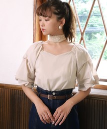 one after another NICE CLAUP | 袖コンシャススカーフ付きブラウス(シャツ/ブラウス)
