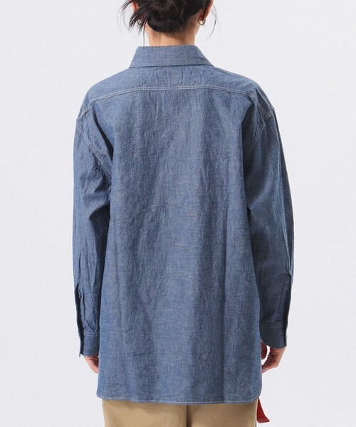BEAMS BOY（ビームスボーイ）の「【別注】BUZZ RICKSON'S / シャンブレー ロングスリーブ シャツ（シャツ/ブラウス・レディース・ブルー系その他4・ONE SIZE）」の7枚目の写真
