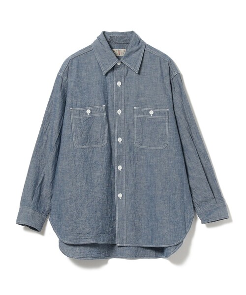 BEAMS BOY（ビームスボーイ）の「【別注】BUZZ RICKSON'S / シャンブレー ロングスリーブ シャツ（シャツ/ブラウス・レディース・ブルー系その他4・ONE SIZE）」の16枚目の写真