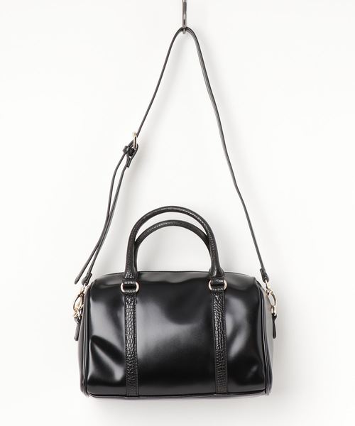 archives（アルシーヴ）の「ガラス合皮×クロコボストン（ボストンバッグ・レディース・ブラック/ブラウン・MEDIUM）」の5枚目の写真