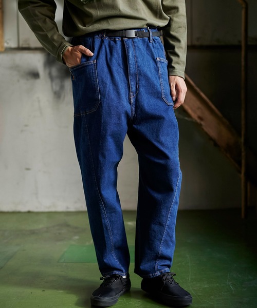 グリップスワニー　ジョグ3Dワイドキャンプパンツ　【XL】　強ストレッチ　明藍 GRIP SWANY / JOG 3D ワイドキャンプ パンツ（カーゴパンツ