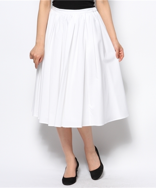 Another Edition（アナザーエディション）の「AE C/PU TUCK FLR SK（スカート・レディース・オフホワイト/コバルトブルー・フリー）」の4枚目の写真