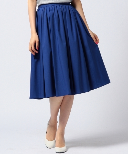 Another Edition（アナザーエディション）の「AE C/PU TUCK FLR SK（スカート・レディース・オフホワイト/コバルトブルー・フリー）」の2枚目の写真