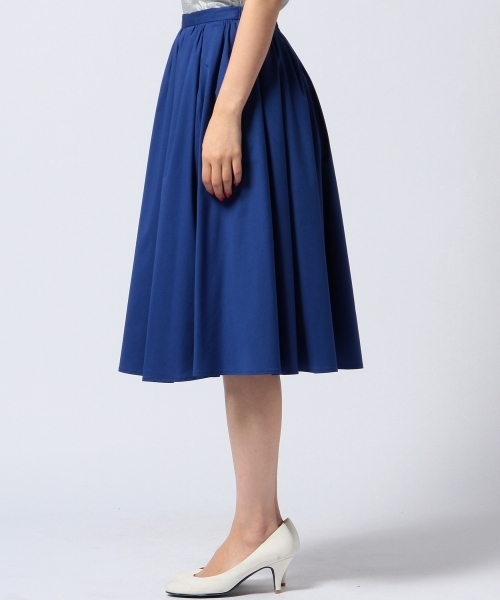 Another Edition（アナザーエディション）の「AE C/PU TUCK FLR SK（スカート・レディース・オフホワイト/コバルトブルー・フリー）」の3枚目の写真
