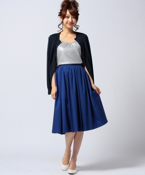 Another Edition（アナザーエディション）の「AE C/PU TUCK FLR SK（スカート・レディース・オフホワイト/コバルトブルー・フリー）」の12枚目の写真