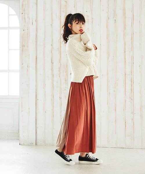 GeeRA(ジーラ)の「配色フレアースカート(スカート・レディース・ピンク/ライトブラウン・MEDIUM/LARGE/X-LARGE)」の7枚目の写真