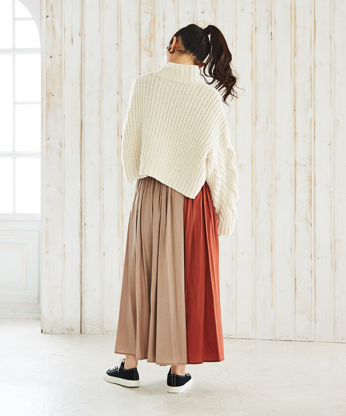GeeRA(ジーラ)の「配色フレアースカート(スカート・レディース・ピンク/ライトブラウン・MEDIUM/LARGE/X-LARGE)」の10枚目の写真