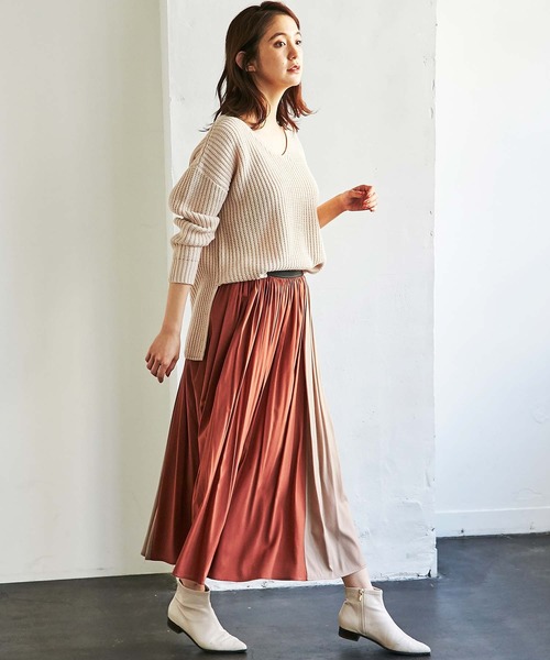 GeeRA(ジーラ)の「配色フレアースカート(スカート・レディース・ピンク/ライトブラウン・MEDIUM/LARGE/X-LARGE)」の13枚目の写真