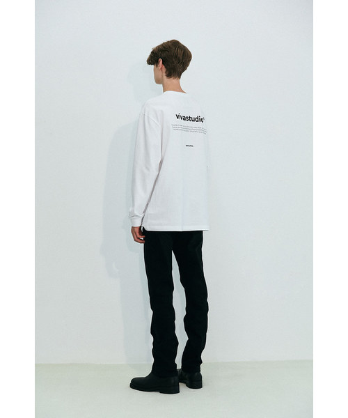 VIVASTUDIO（ビバスタジオ）の「ニューバイノーラルロングスリーブカットソー/ロングTシャツ（Tシャツ/カットソー・メンズ・ホワイト/ブラック/グレー・M）」の10枚目の写真
