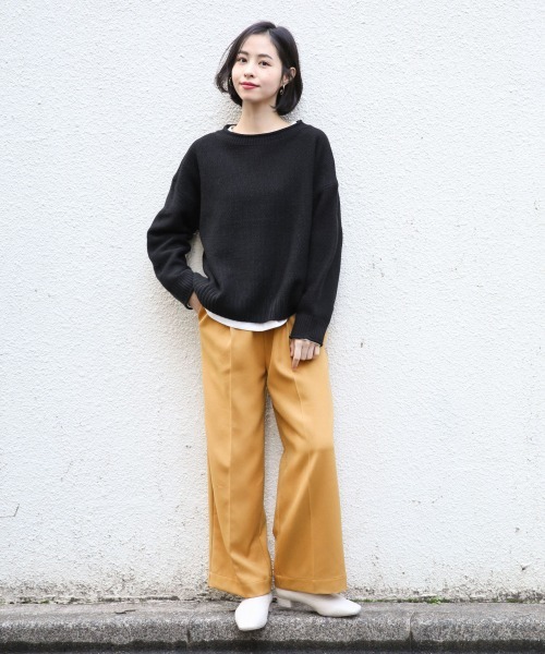 LOWRYS FARM（ローリーズファーム）の「５Ｇカノコクループルオーバー　854974（ニット/セーター・レディース・ブラック/ブラウン/アイボリー/ミント・FREE）」の19枚目の写真