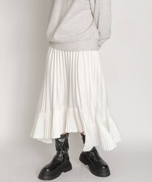 SVEC（シュベック）の「アシンメトリー フレア ロング ヘムプリーツ スカート（スカート）」