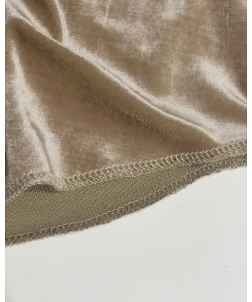 TODAYFUL(トゥデイフル)の「Vinatageベロアトップス(Tシャツ/カットソー・レディース・ベージュ/モスグリーン・FREE)」の8枚目の写真