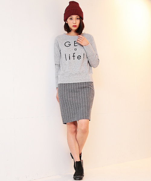 B:MING by BEAMS(ビーミングバイビームス)の「□B ビーミング by ビームス / 裏毛プリントプルオーバー(スウェット・レディース・ホワイト系その他/グレー/ネイビー・ONE SIZE)」の7枚目の写真