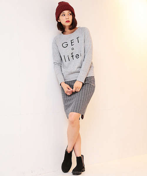 B:MING by BEAMS(ビーミングバイビームス)の「□B ビーミング by ビームス / 裏毛プリントプルオーバー(スウェット・レディース・ホワイト系その他/グレー/ネイビー・ONE SIZE)」の6枚目の写真