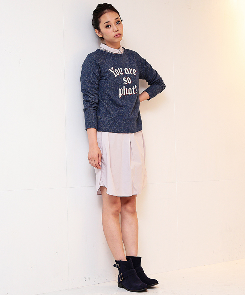 B:MING by BEAMS(ビーミングバイビームス)の「□B ビーミング by ビームス / 裏毛プリントプルオーバー(スウェット・レディース・ホワイト系その他/グレー/ネイビー・ONE SIZE)」の5枚目の写真