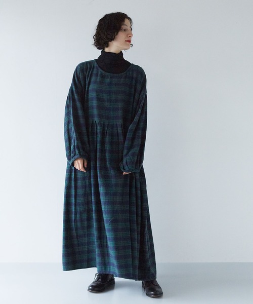 宅配便配送 ワンピース Fillil フィリル のワンピース チェックワイドワンピース を購入できます Fillil ワンピースチェックワイドワンピース ワンピース Fillil フィリル のファッション