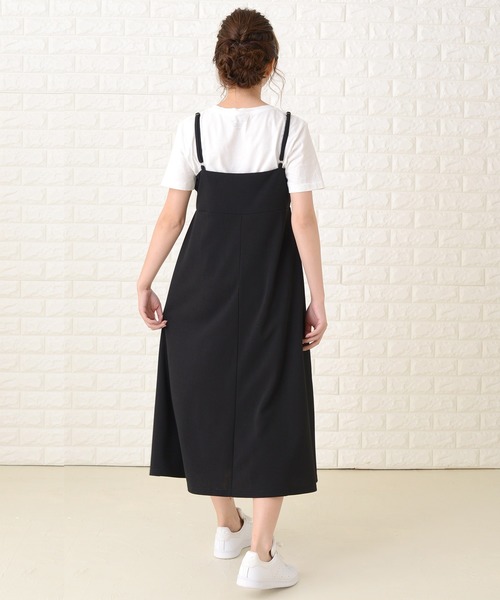 Lace Ladies(レースレディース)の「ノースリーブ ゆったりロングキャミワンピース(ワンピース・レディース・ブラック/ネイビー/グレー・M/L/XL)」の6枚目の写真