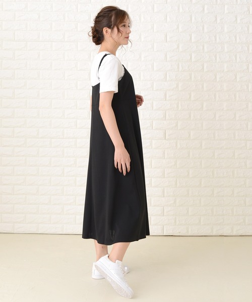 Lace Ladies(レースレディース)の「ノースリーブ ゆったりロングキャミワンピース(ワンピース・レディース・ブラック/ネイビー/グレー・M/L/XL)」の7枚目の写真