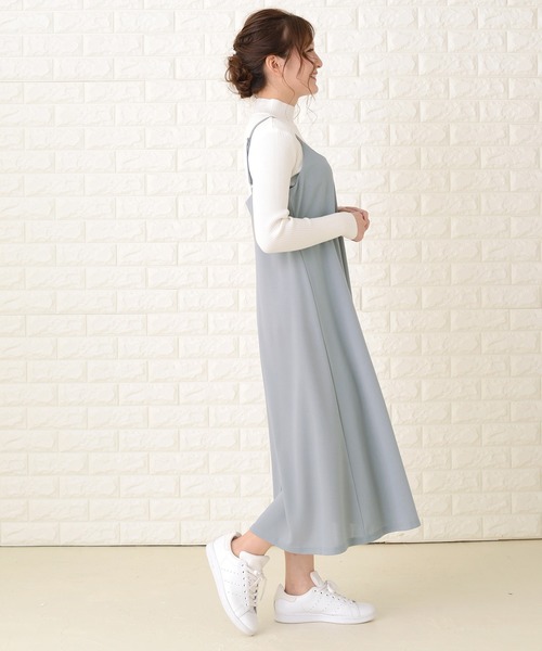 Lace Ladies(レースレディース)の「ノースリーブ ゆったりロングキャミワンピース(ワンピース・レディース・ブラック/ネイビー/グレー・M/L/XL)」の14枚目の写真
