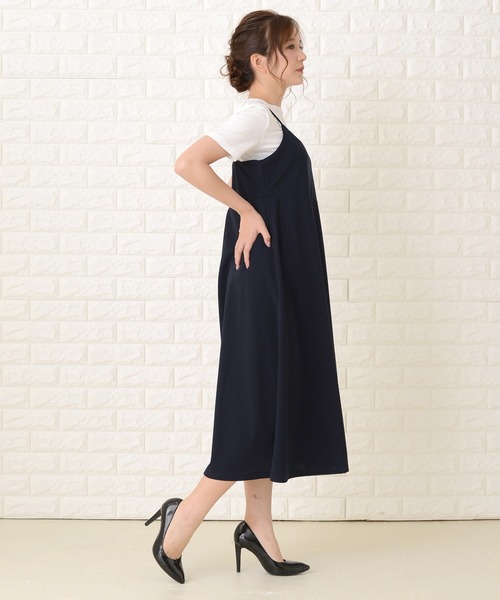 Lace Ladies(レースレディース)の「ノースリーブ ゆったりロングキャミワンピース(ワンピース・レディース・ブラック/ネイビー/グレー・M/L/XL)」の21枚目の写真