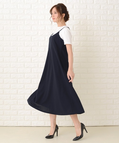 Lace Ladies(レースレディース)の「ノースリーブ ゆったりロングキャミワンピース(ワンピース・レディース・ブラック/ネイビー/グレー・M/L/XL)」の22枚目の写真