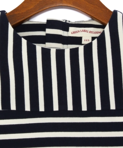 green label relaxing（グリーンレーベルリラクシング）の「【KIDS】コットン ストライプ＆ボーダー プルオーバー5分袖（Tシャツ/カットソー・キッズ・オフホワイト/ネイビー・135/M/115/XS/95/S/105/L/125）」の7枚目の写真