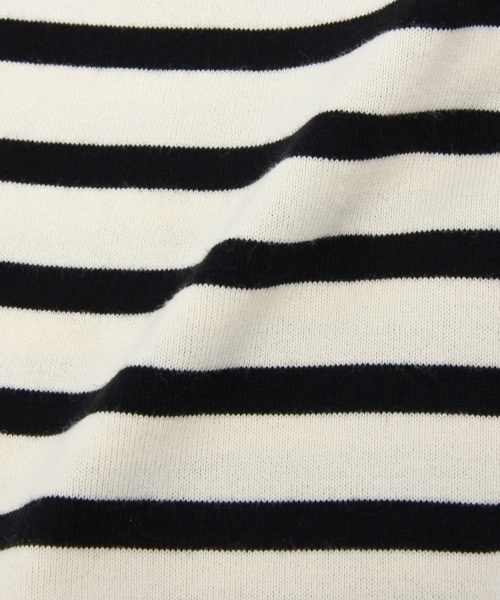 green label relaxing（グリーンレーベルリラクシング）の「【KIDS】コットン ストライプ＆ボーダー プルオーバー5分袖（Tシャツ/カットソー・キッズ・オフホワイト/ネイビー・135/M/115/XS/95/S/105/L/125）」の5枚目の写真