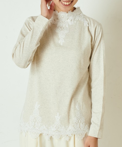 PUAL CE CIN(ピュアルセシン)の「レースインナー プルオ―バー(Tシャツ/カットソー・レディース・ブラック/グレー/オートミール・FREE)」の17枚目の写真