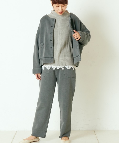 PUAL CE CIN(ピュアルセシン)の「レースインナー プルオ―バー(Tシャツ/カットソー・レディース・ブラック/グレー/オートミール・FREE)」の5枚目の写真