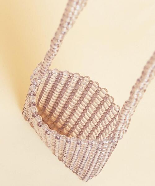 BEAUTY&YOUTH UNITED ARROWS(ビューティーアンドユースユナイテッドアローズ)の「BY∴ クリアビーズショルダーバッグ о(ショルダーバッグ・レディース・ライトブルー/ライトグレー/ナチュラル・FREE)」の5枚目の写真