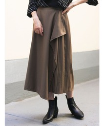 vingtrois | 【vingtrois】【ワンマイルウェア】【テレワーク映え】プリーツ切り替えフレアスカート(スカート)