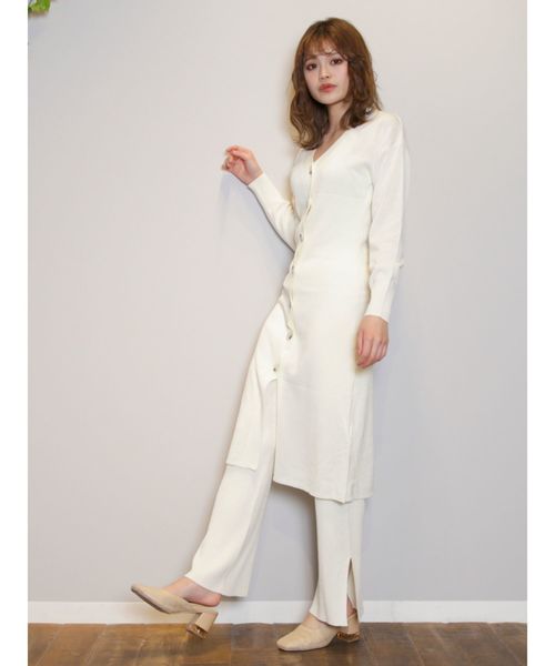 dazzlin（ダズリン）の「2ピースロングパンツSET UP（ワンピース・レディース・ネイビー/オフホワイト/カーキ/オレンジ・FREE）」の20枚目の写真