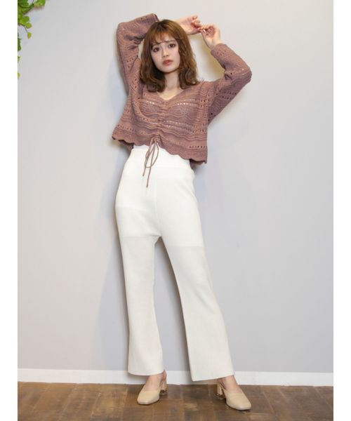 dazzlin（ダズリン）の「2ピースロングパンツSET UP（ワンピース・レディース・ネイビー/オフホワイト/カーキ/オレンジ・FREE）」の21枚目の写真