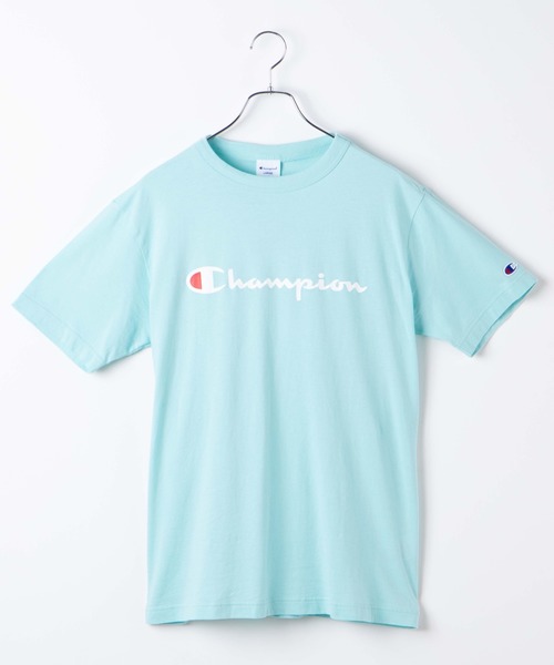 Champion(チャンピオン)の「WEGO/【一部店舗限定】Champion チャンピオン ロゴ半袖Tシャツ(Tシャツ/カットソー・メンズ・ホワイト/ブラック/ネイビー/ピンク/ライム/イエロー/杢グレー/ダークグリーン/ターコイズブルー/ブラウン/オレンジ系その他/ライトイエロー・SMALL/MEDIUM/LARGE/X-LARGE)」の22枚目の写真