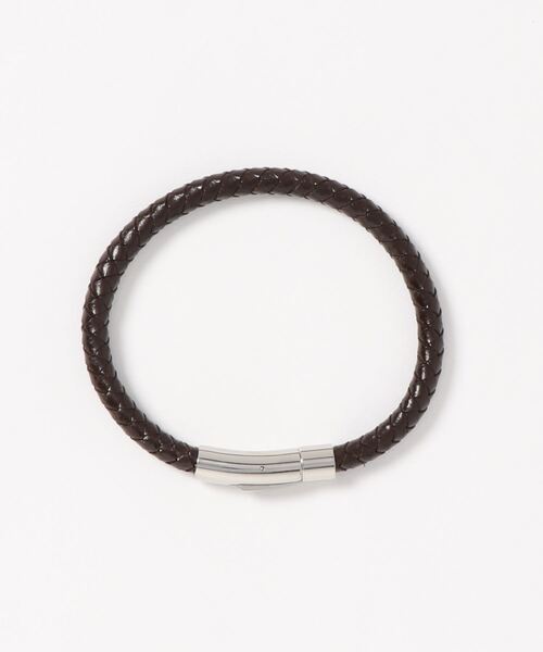 Fun & Daily（ファンアンドデイリー）の「F&D : Cow Leather Braid Bracelet（ブレスレット・メンズ・ブラック/ブラウン/ホワイト/レッド/ブルー・FREE）」の3枚目の写真