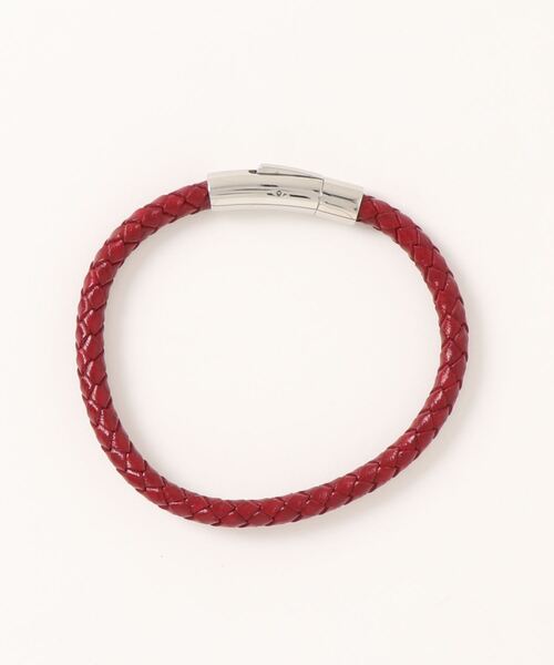 Fun & Daily（ファンアンドデイリー）の「F&D : Cow Leather Braid Bracelet（ブレスレット・メンズ・ブラック/ブラウン/ホワイト/レッド/ブルー・FREE）」の5枚目の写真