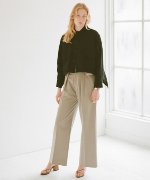 CLANE（クラネ）の「【CLANE(クラネ)】バックフリルミリタリージャケット（ミリタリージャケット・レディース・ブラック/カーキ・FREE）」の14枚目の写真