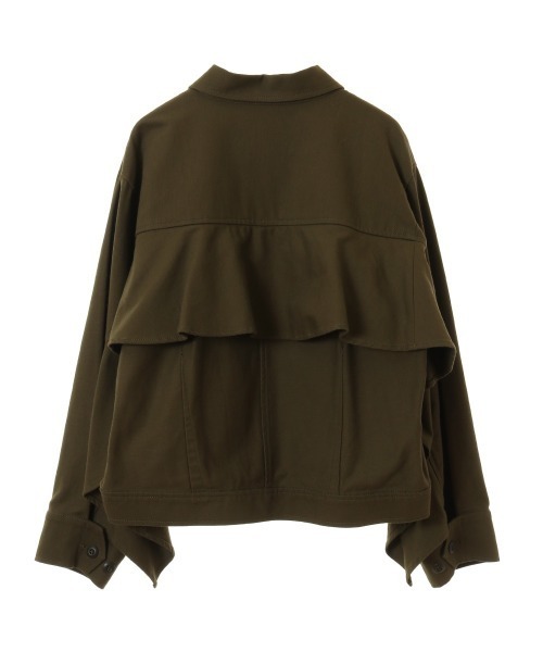 CLANE（クラネ）の「【CLANE(クラネ)】バックフリルミリタリージャケット（ミリタリージャケット・レディース・ブラック/カーキ・FREE）」の13枚目の写真
