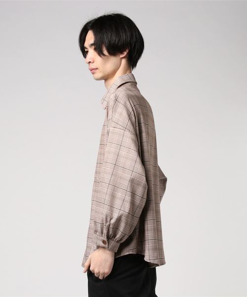 WEGO（ウィゴー）の「WEGO/【セットアップ対応商品】クラシックチェックシャツ（シャツ/ブラウス・メンズ・グレー系その他2/ブラウン系その他2・LARGE/MEDIUM）」の3枚目の写真