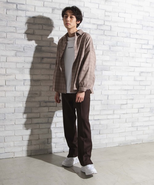 WEGO（ウィゴー）の「WEGO/【セットアップ対応商品】クラシックチェックシャツ（シャツ/ブラウス・メンズ・グレー系その他2/ブラウン系その他2・LARGE/MEDIUM）」の12枚目の写真