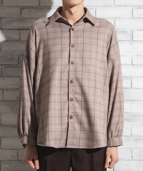 WEGO（ウィゴー）の「WEGO/【セットアップ対応商品】クラシックチェックシャツ（シャツ/ブラウス・メンズ・グレー系その他2/ブラウン系その他2・LARGE/MEDIUM）」の10枚目の写真