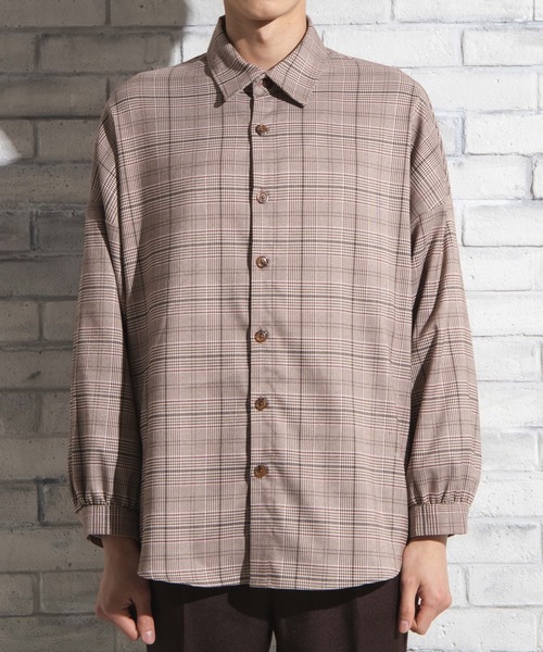 WEGO（ウィゴー）の「WEGO/【セットアップ対応商品】クラシックチェックシャツ（シャツ/ブラウス・メンズ・グレー系その他2/ブラウン系その他2・LARGE/MEDIUM）」の9枚目の写真