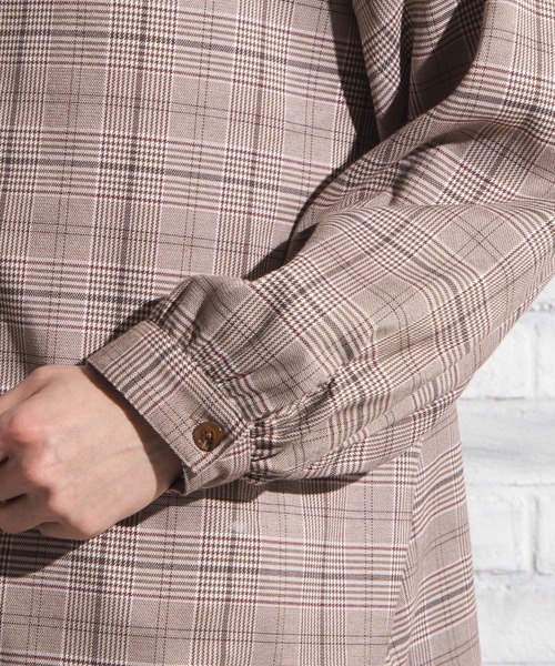 WEGO（ウィゴー）の「WEGO/【セットアップ対応商品】クラシックチェックシャツ（シャツ/ブラウス・メンズ・グレー系その他2/ブラウン系その他2・LARGE/MEDIUM）」の6枚目の写真