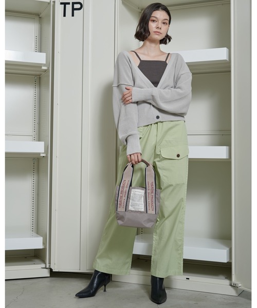 THEATRE PRODUCTS（シアタープロダクツ）の「MISSISSIPPI Ssize／ジャガードテープ バッグ/500mlペットボトル収納可能（トートバッグ・レディース・ブラック/ベージュ/ブラウン/グレー/レッド/ネイビー/パープル/グリーン/チャコールグレー・FREE）」の17枚目の写真