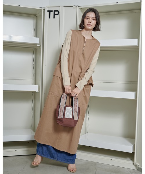 THEATRE PRODUCTS（シアタープロダクツ）の「MISSISSIPPI Ssize／ジャガードテープ バッグ/500mlペットボトル収納可能（トートバッグ・レディース・ブラック/ベージュ/ブラウン/グレー/レッド/ネイビー/パープル/グリーン/チャコールグレー・FREE）」の21枚目の写真