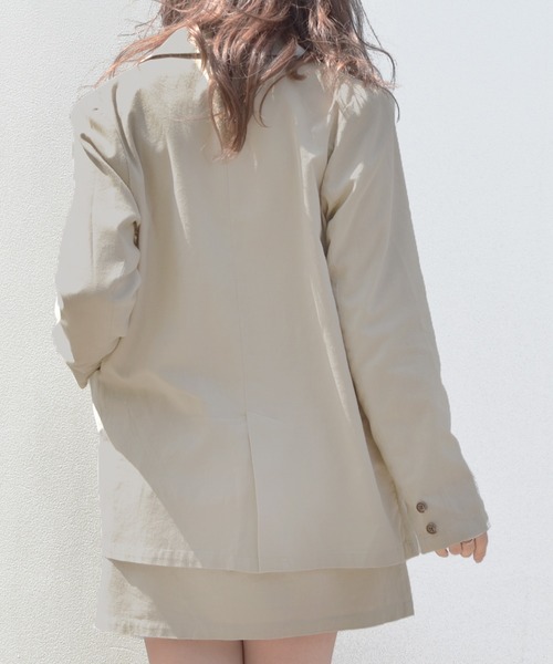 PairPair（ペアペア）の「リネンダブルテーラードジャケット(セットアップ)（テーラードジャケット・レディース・ベージュ/アイボリー/ブルー系その他・FREE）」の14枚目の写真
